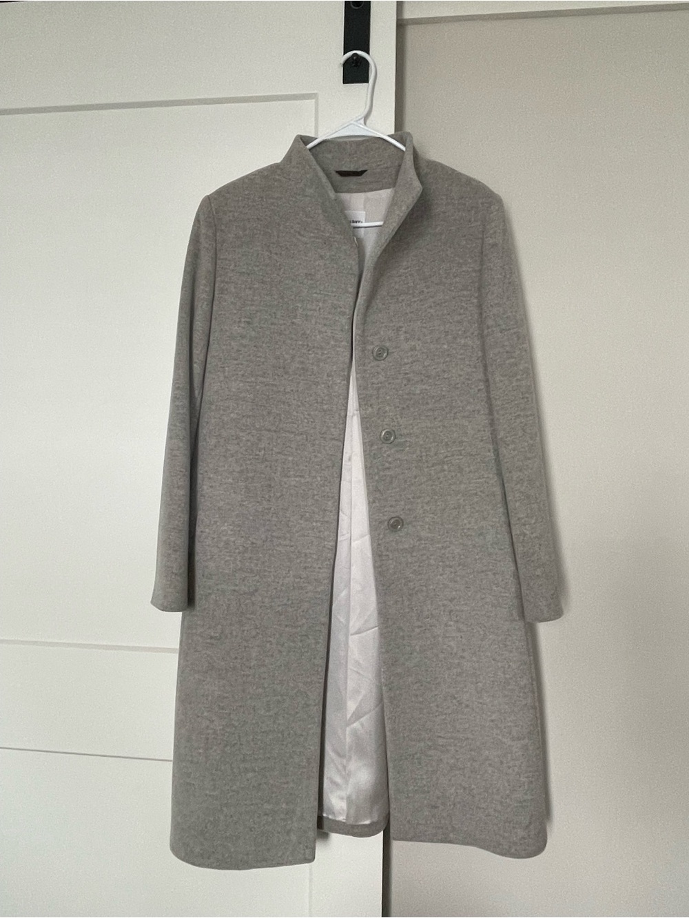 Women’s Cinzia Rocca Grey Stand-Collar Wool & Cashmere Coat